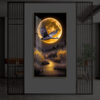 Regalia Bird Modern Luxury Backlight Vertical Wall Art