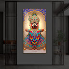 Jai Shri Jagannath Ji Modern Luxury Backlight Vertical Wall Art