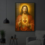Heart Of Jesus Modern Luxury Backlight Vertical Wall Art