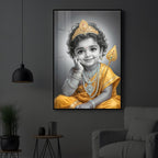 Little Murugan Modern Luxury Backlight Vertical Wall Art