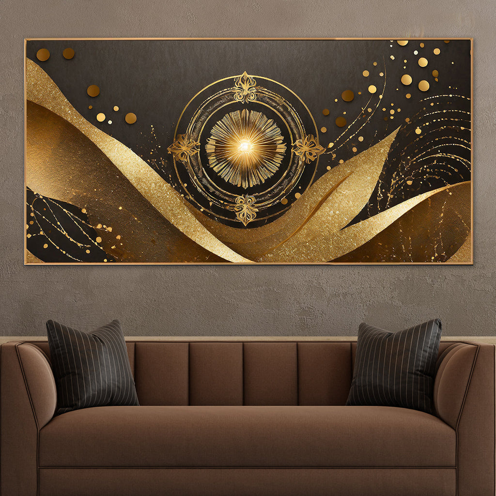 Cosmic Mandala Radiance Canvas Painting For Home