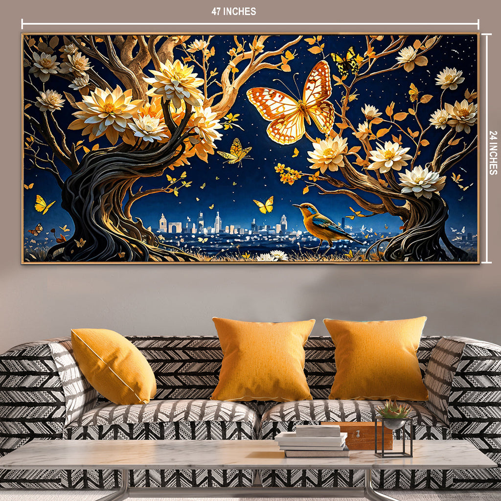 Floral Night Fantasy Canvas Paintings