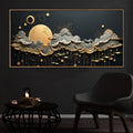 Golden Cloud Reverie Framed Canvas Painting Art