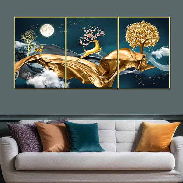Antwerp Framed Canvas Modern Art Paintings - Set of 3
