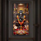 Shri Ganesh Ji Modern Luxury Backlight Vertical Wall Art