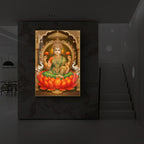 Mahalaxmi Ji Modern Luxury Backlight Vertical Wall Art