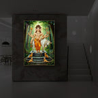 Jai Guru Dattatreya Modern Luxury Backlight Vertical Wall Art