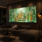 Siya Ram Ji Modern Luxury Backlight Horizontal Wall Art