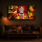 Khatu Shyam Ji Modern Luxury Backlight Horizontal Wall Art