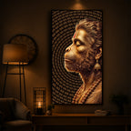 Hanuman Ji Modern Luxury Backlight Vertical Wall Art