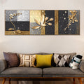 Serenity in Gold Canvas paintings - Set Of 3
