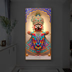 Jai Shri Jagannath Ji Modern Luxury Backlight Vertical Wall Art