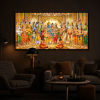 Divine Depiction of Shrinivasa Kalyanam Modern Luxury Backlight Horizontal Wall Art
