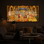 Srinivasa Kalyanam Modern Luxury Backlight Horizontal Wall Art