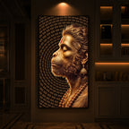 Hanuman Ji Modern Luxury Backlight Vertical Wall Art