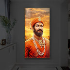Chhatrapati Shivaji Maharaj Modern Luxury Backlight Vertical Wall Art
