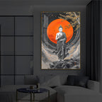 Buddhay Ji Modern Luxury Backlight Vertical Wall Art