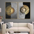Luxor Twin Circular Discs Framed Canvas Wall painting Art