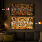 Divine Moment Of Shrinivasam Kalyanam Modern Luxury Backlight Horizontal Wall Art