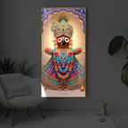 Jai Shri Jagannath Ji Modern Luxury Backlight Vertical Wall Art