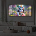 Krishna Ji Modern Luxury Backlight Horizontal Wall Art