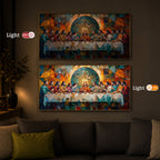 The last Supper Modern Luxury Backlight Horizontal Wall Art