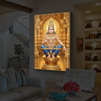 Ayyappan Swamy Modern Luxury Backlight Vertical Wall Art