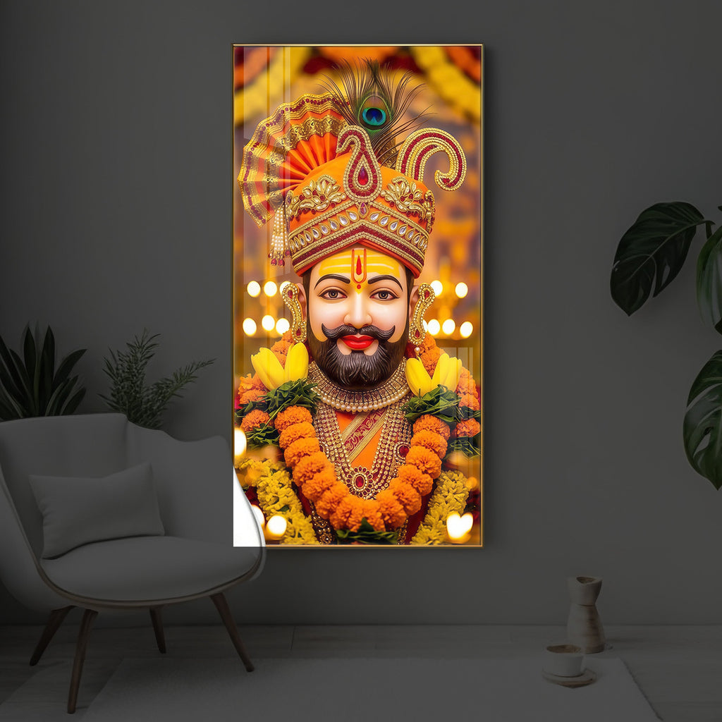 Hare Ka Sahara Modern Luxury Backlight Vertical Wall Art