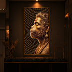 Hanuman Ji Modern Luxury Backlight Vertical Wall Art