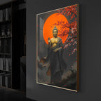 Gautam Buddh Modern Luxury Backlight Vertical Wall Art