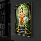 Jai Guru Dattatreya Modern Luxury Backlight Vertical Wall Art