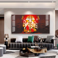 Scenic Panchmukhi Hanuman Acrylic Wall Art Canvas With Divine Energy And Sacred Theme