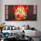 Scenic Panchmukhi Hanuman Acrylic Wall Art Canvas With Divine Energy And Sacred Theme