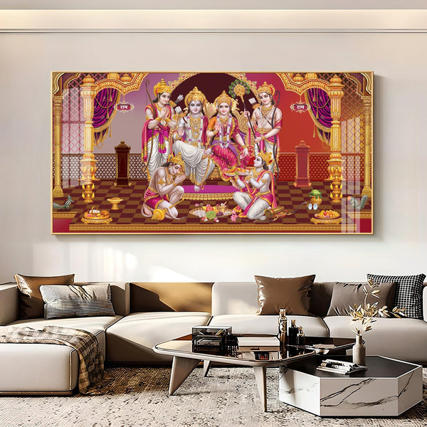 Premium Lord Ram Sita and Lakshman Acrylic Wall Decor with Hanuman