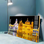 The Majestic Golden Temple Premium Acrylic Horizontal Wall Art