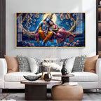 Krishna and His Beloved Premium Acrylic Horizontal Wall Art