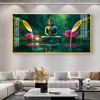 Deep Meditating Buddha Premium Acrylic Horizontal Wall Art