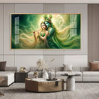 Krishna Radha Divine Connection Premium Acrylic Horizontal Wall Art