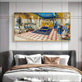 Spiritual Gurudwara Scene Acrylic Wall Painting with Devotional Gathering