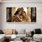 Divine Radha Krishna Romantic Classic Art Luxury Acrylic wall painting