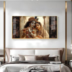 Divine Radha Krishna Romantic Classic Art Luxury Acrylic wall painting