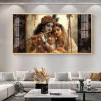 Divine Radha Krishna Romantic Classic Art Luxury Acrylic wall painting