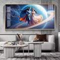 Modern Radha Krishna Universe Theme Luxury Acrylic wall painting