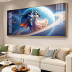 Modern Radha Krishna Universe Theme Luxury Acrylic wall painting
