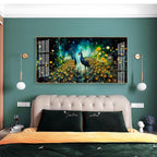 Royal Peacock Pair Nature Elegance Premium Acrylic wall painting