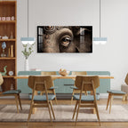 Royal Elephant Eye Artistic Detail Premium Acrylic wall painting