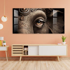 Royal Elephant Eye Artistic Detail Premium Acrylic wall painting