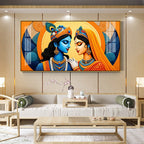 Divine Radha Krishna Love Art Premium Acrylic wall painting