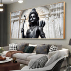 Classic Shree Ram Black & Gold Theme Acrylic wall painting