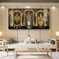 Divine Tirupati Balaji with Lakshmi Padmavati Premium Acrylic wall painting